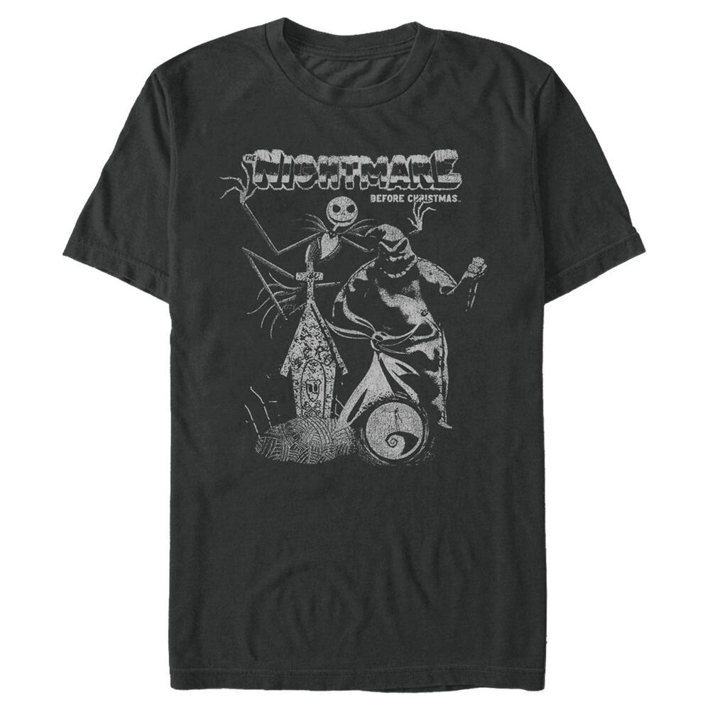 Mens The Nightmare Before Christmas Jack And Oogie Boogie Distressed Tshirt